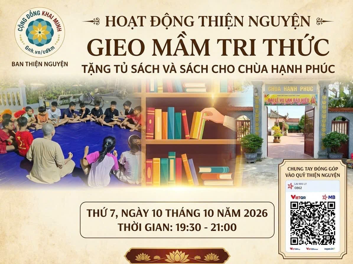 ☘️ THÔNG BÁO HOẠT ĐỘNG THIỆN NGUYỆN: GIEO MẦM TRI THỨC ☘️