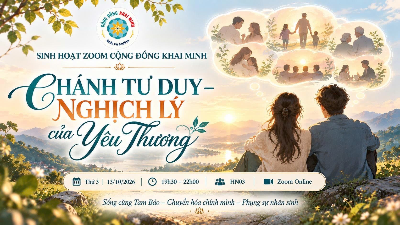 THƯ MỜI SINH HOẠT ZOOM CỘNG ĐỒNG KHAI MINH 🌿