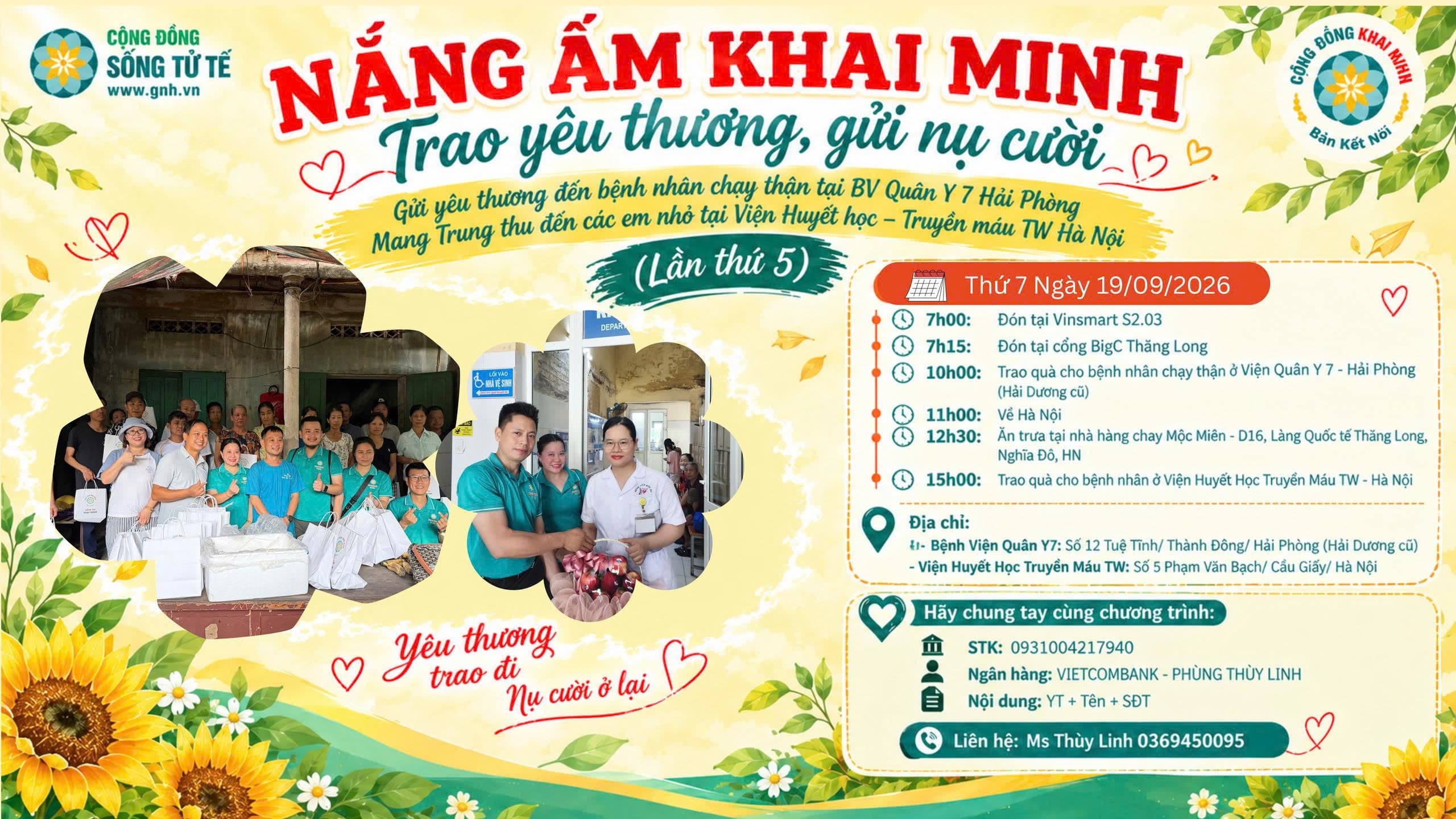 NẮNG ẤM KHAI MINH – TRAO YÊU THƯƠNG, GỬI NỤ CƯỜI