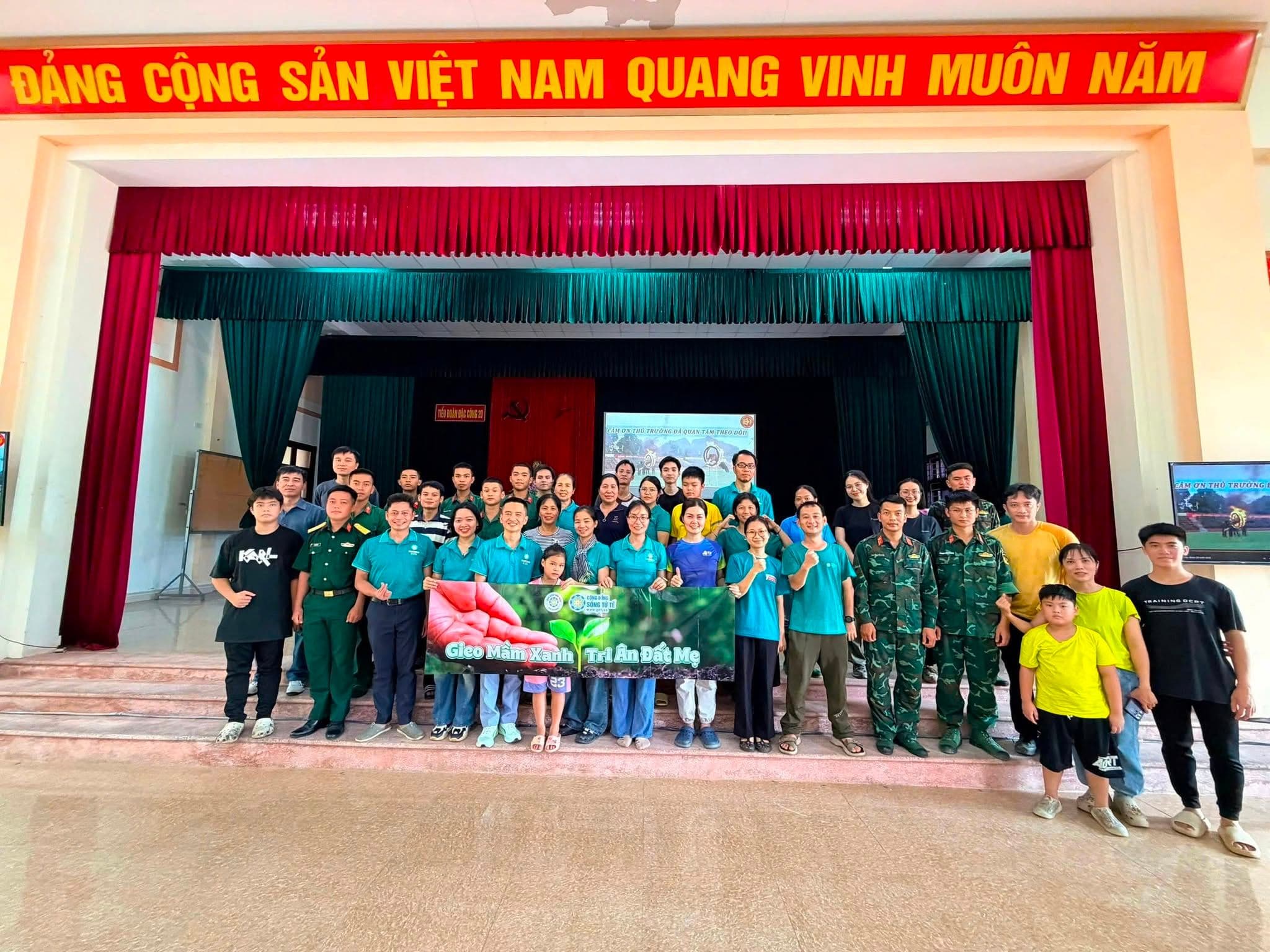 🌱 HÀNH TRÌNH GIEO MẦM XANH – KHI SẮC XANH TÌNH NGUYỆN HÒA CÙNG MÀU ÁO LÍNH